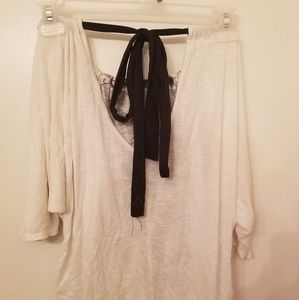Loose open back shirt